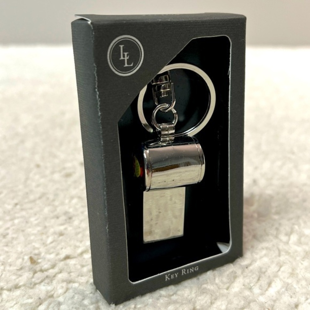 Lucy Lu "Owl" Enameled Image with Silver Key Ring & Safety Whistle